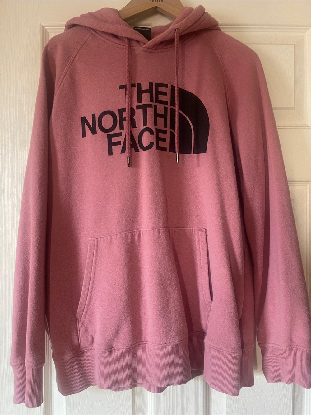 The North Face Dusty Pink Hoodie with Black Logo
